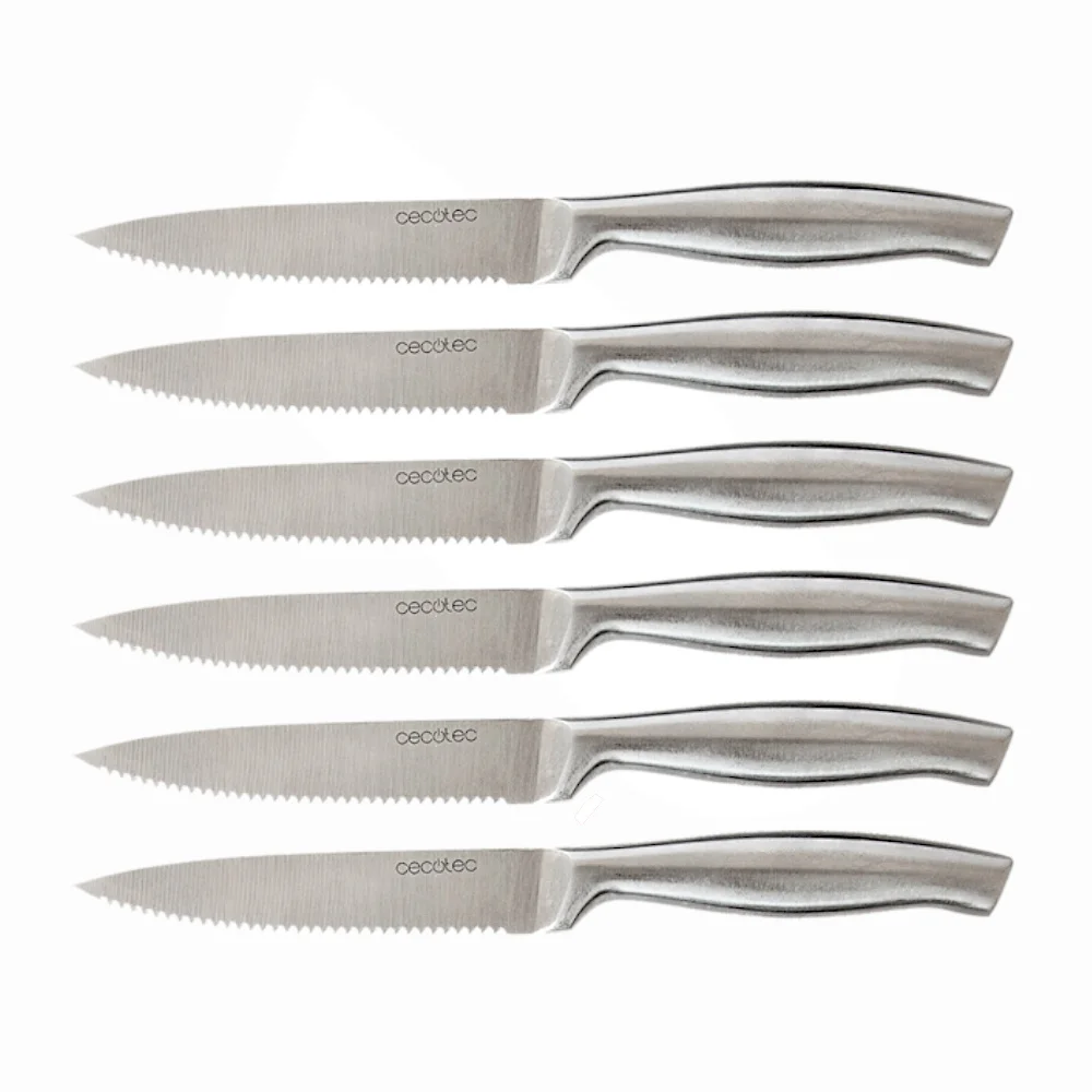 Conjunto 6 Facas Profissionais Cecotec Para Carne c/ Serra