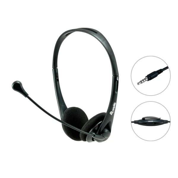 Headset Equip Life C/Micro Função Volume E Mute Jack 3.5"