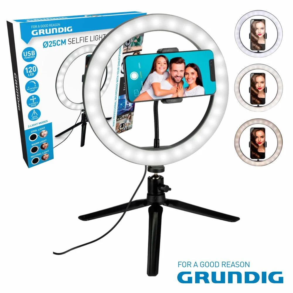 Ring Light Candeeiro de Estúdio 10" GRUNDIG