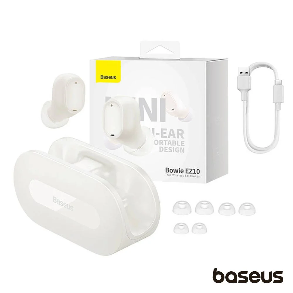 Auriculares Earbuds TWS Bluetooth 5.3 Bowie Branco BASEUS