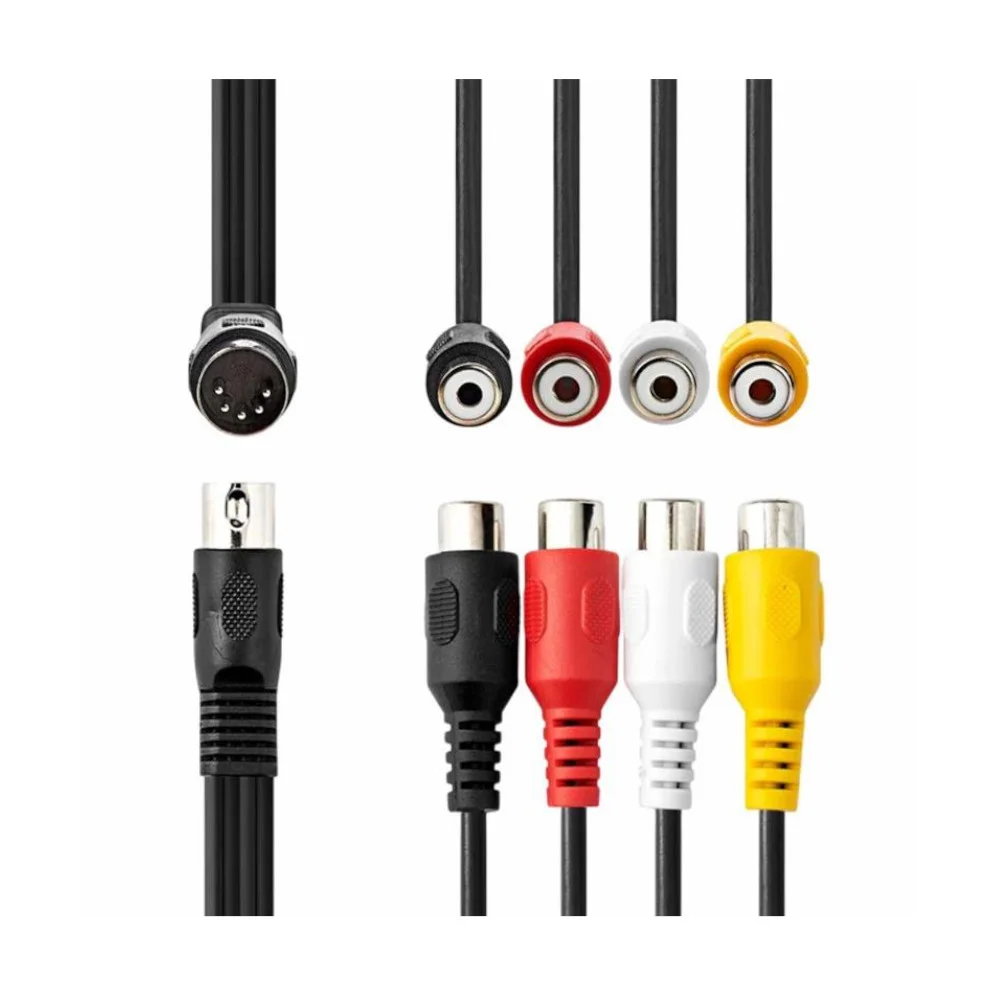 Cabo Din 5P Macho / 4Rca Femea 0.20m