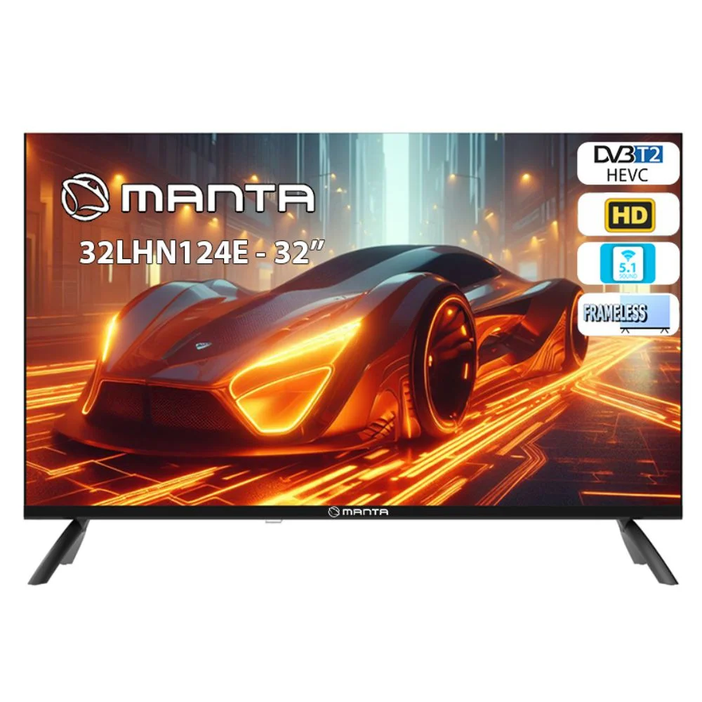 TV LED Frameless 32" HD HDMI DVB-T2/T/C MANTA