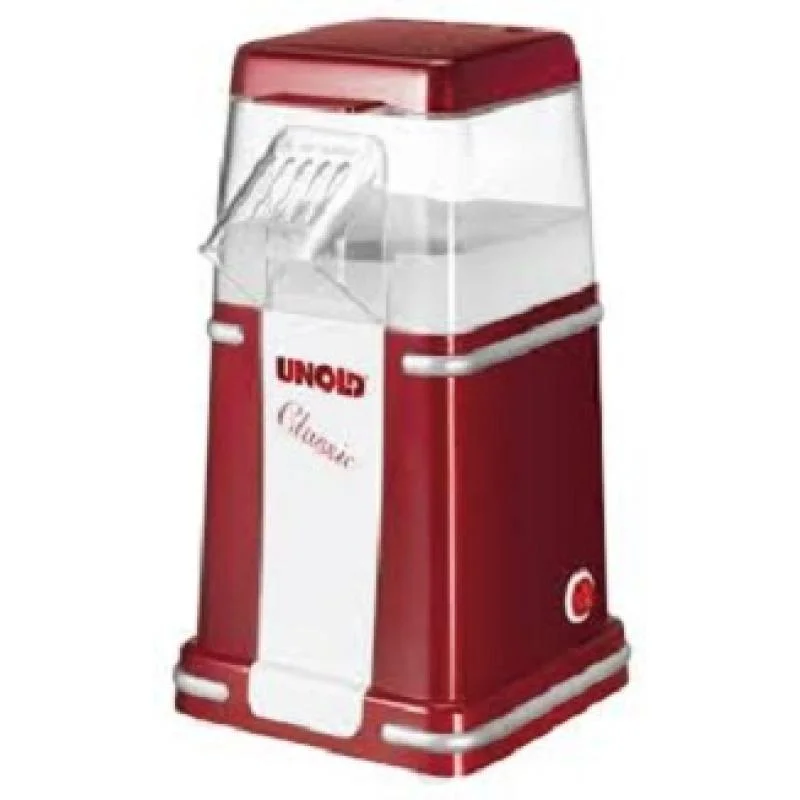 Máquina de pipocas clássica unold vermelha e branca (48525)