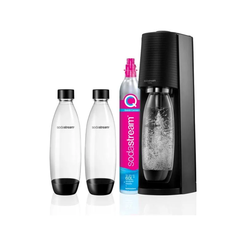 SodaStream Soda Maker Terra Valuepack QC preto Schwarz incl