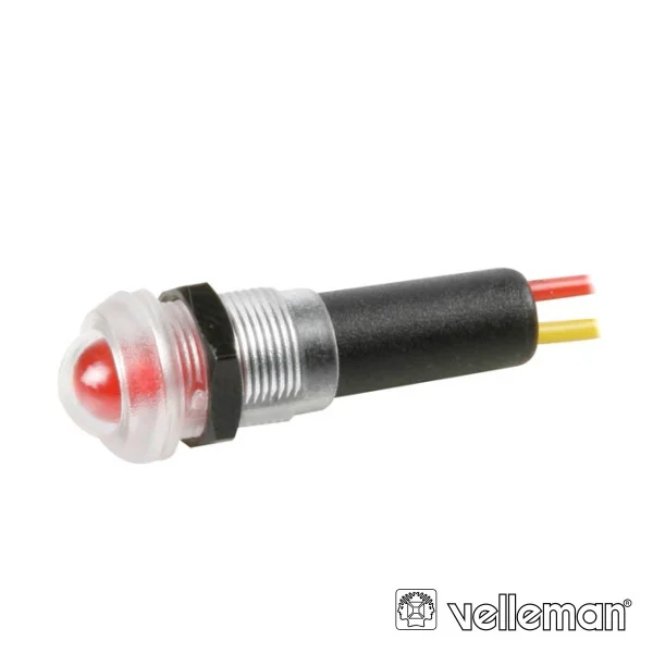 Led Piloto À Prova De Água 12v Vermelho Velleman