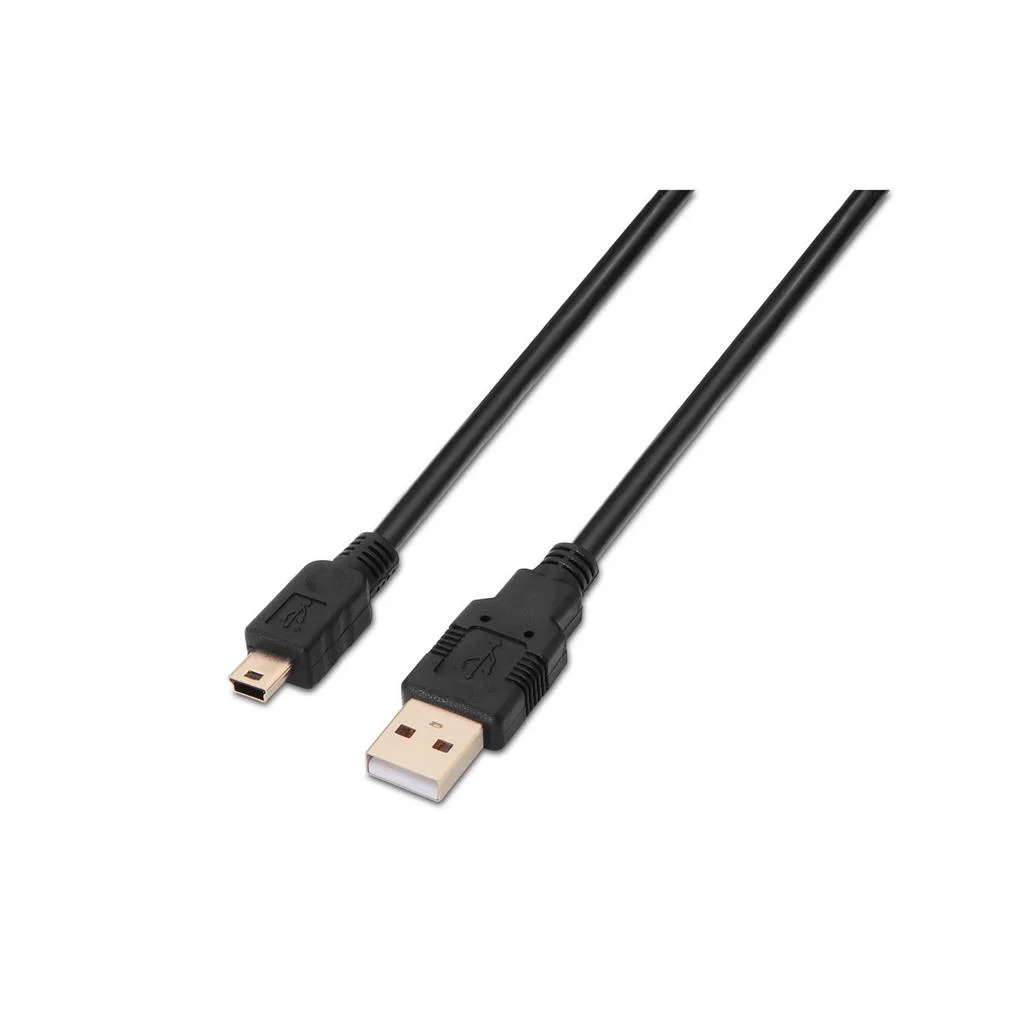 Cabo usb 2.0 tipo am-mini bm preto 0,5m aisens a101-0023
