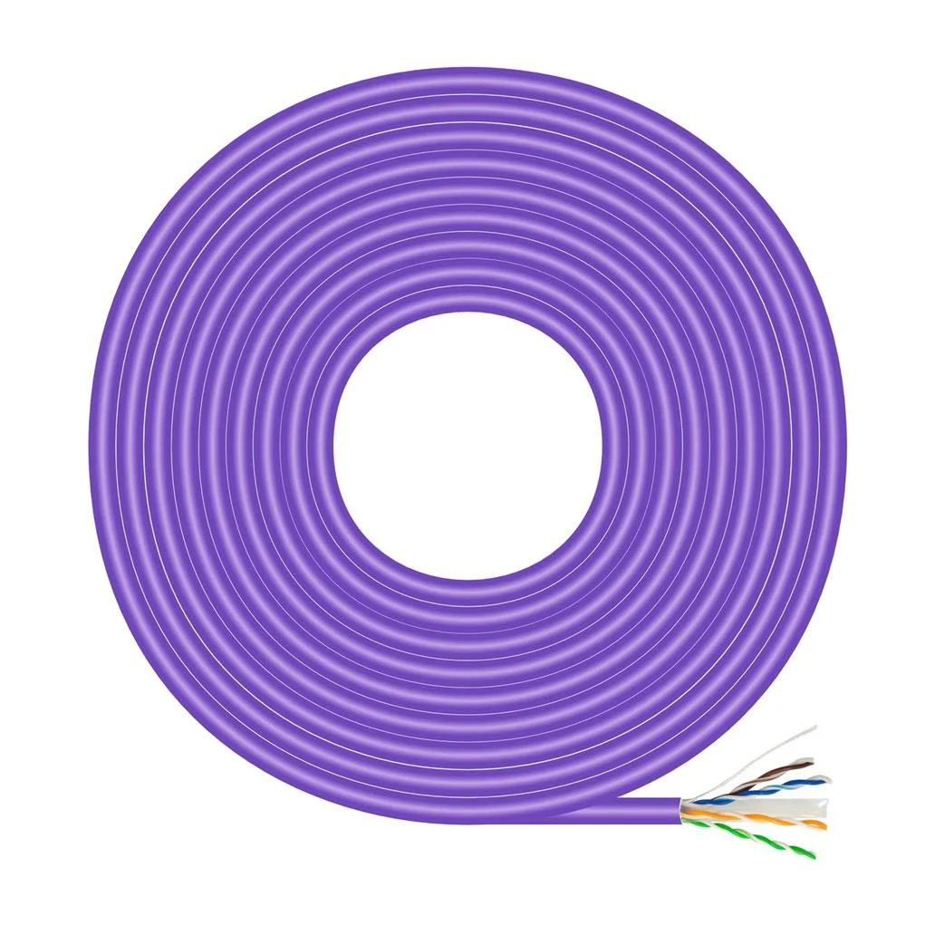 Cabo rj45 lszh cat.6 utp rígido awg23 cca aleacion violeta 3