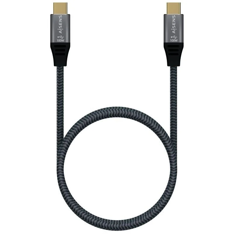 Cabo usb 2.0 aluminio 5a 100w e-mark usb-cm-usb-cm cinzento