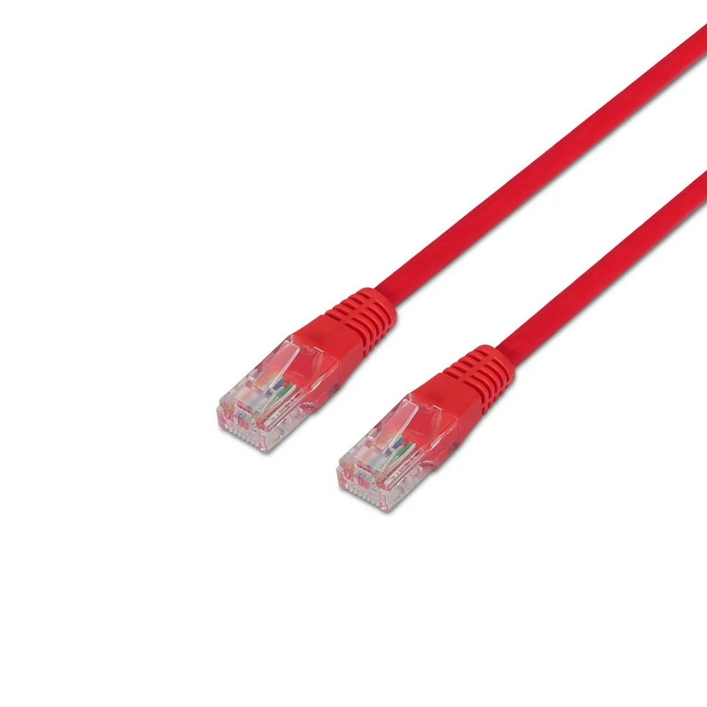 Cabo rede rj45 cat.5e utp awg24 vermelho 1.0m ais