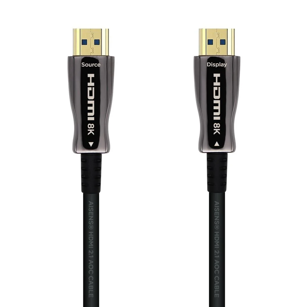 Cabo hdmi v2.1 aoc 8k60hz 4k120hz 4:4:4 48gbps am-am preto 2