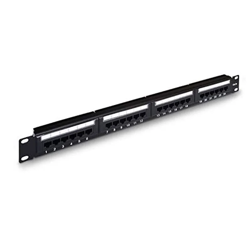 Painel de parcheo 24 portas rj45 cat.5e utp 19 1u dual idc