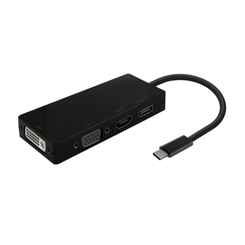 Conversor usb-cm a -dph-dvih-hdmih-vgah preto 15cm aisens a1
