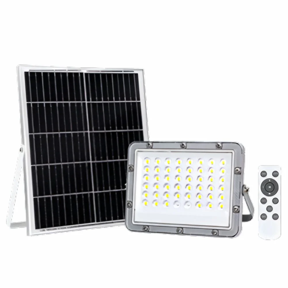 Foco led c/ painel solar 60w 4000k 1200lm cinzento