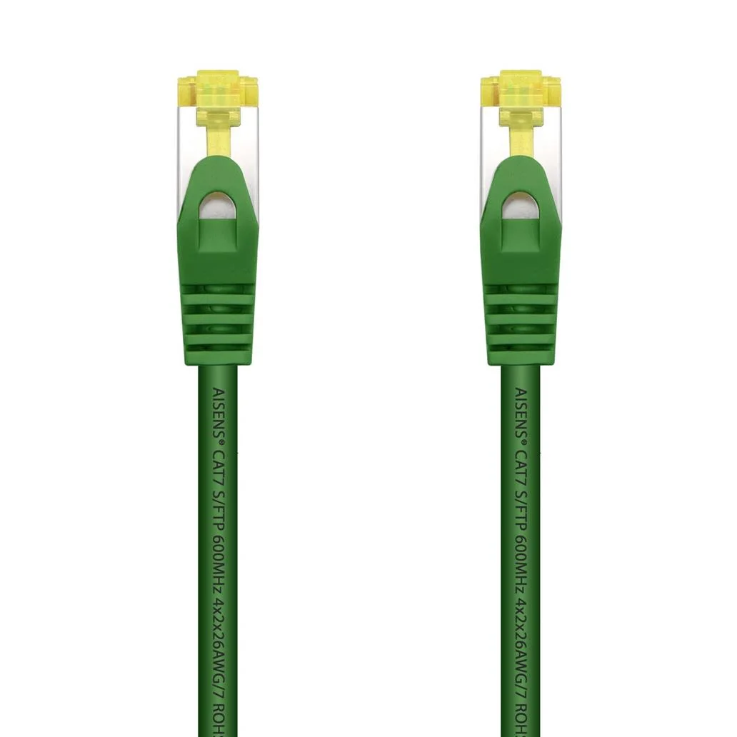 Cabo rede rj45 lszh cat.7 sftp awg26 verde 0,