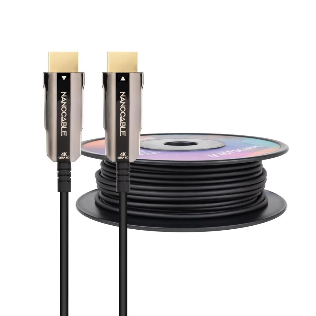 Cabo hdmi v2.0 aoc 4k 60hz 18gbps preto 80 m nanocable 10.15