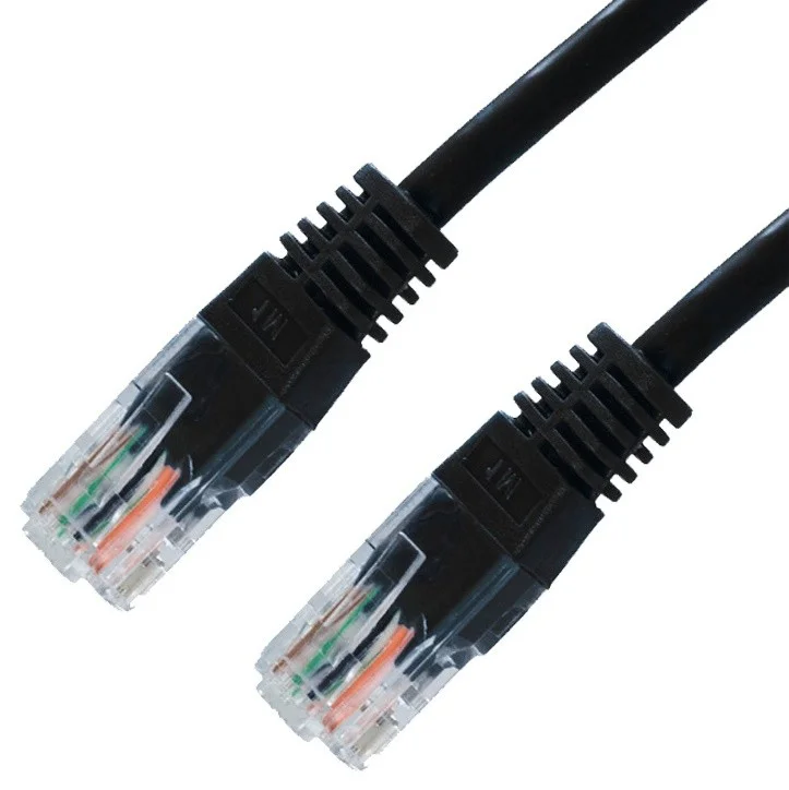 Cabo rede rj45 cat.5e utp awg24 preto 5,0 m n