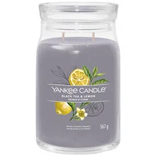 Yankee candle signature scented candle black tea & lemon 567