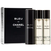 Chanel bleu de chanel edt refillable 20 ml + edt refill 2 x