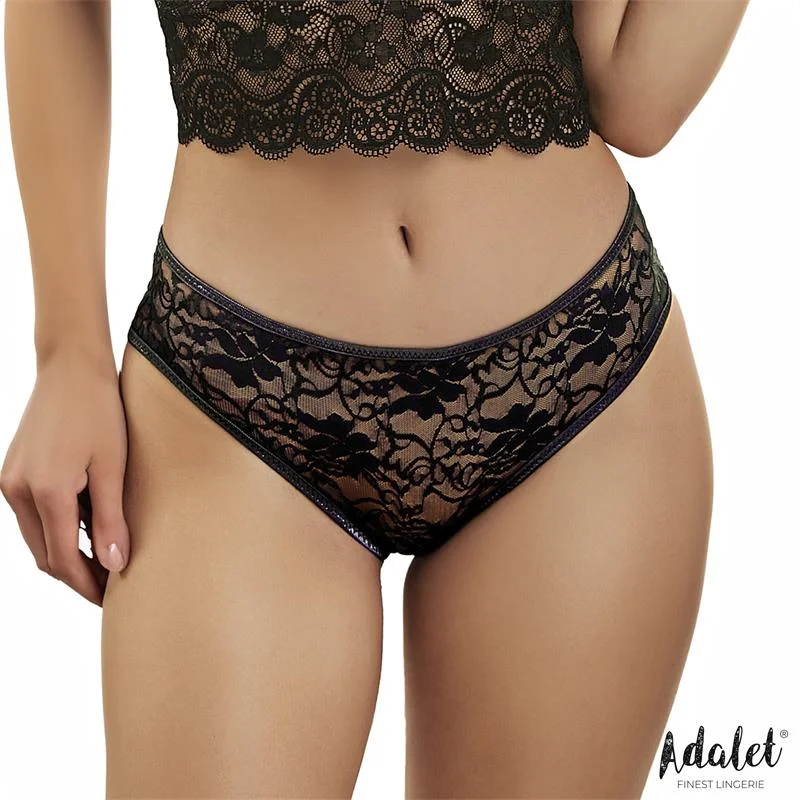 Cueca Aberta Com Renda Floral Adalet Lingerie Camila Tam S/M