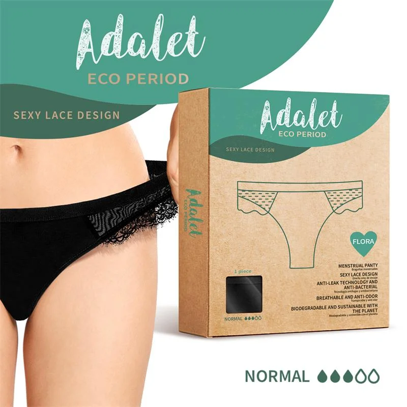 Cueca Menstrual Adalet Eco Period Flora Tamanho S