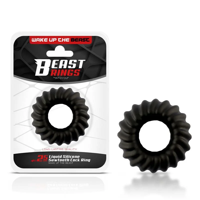 Anel para o pénis sawtooth silicone líquido 25 mm