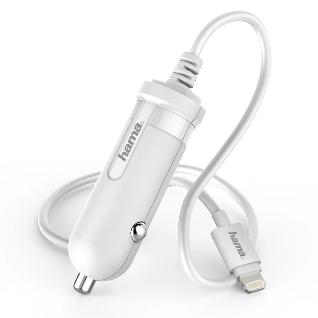 Carregador hama 12v lightning p/iphone 2,4a branco - 178303