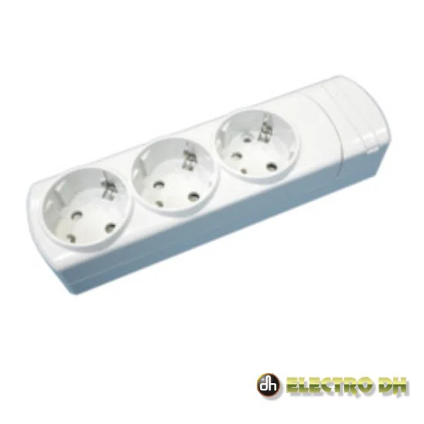 Base Eléctrica Tripla Schuko Electro Dh