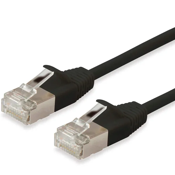 Equip cat.6a f/ftp slim patch cable 1m black