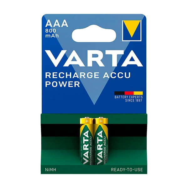 Pilhas Varta recarregaveis 56703 aaa 800mah blister 2 und