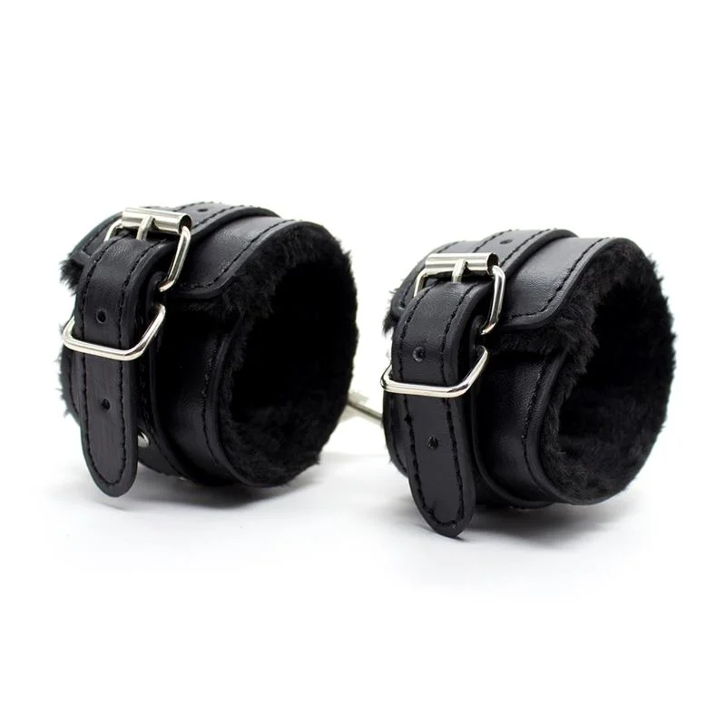 Punhos para tornozelos com interior almofadado 35 cm preto