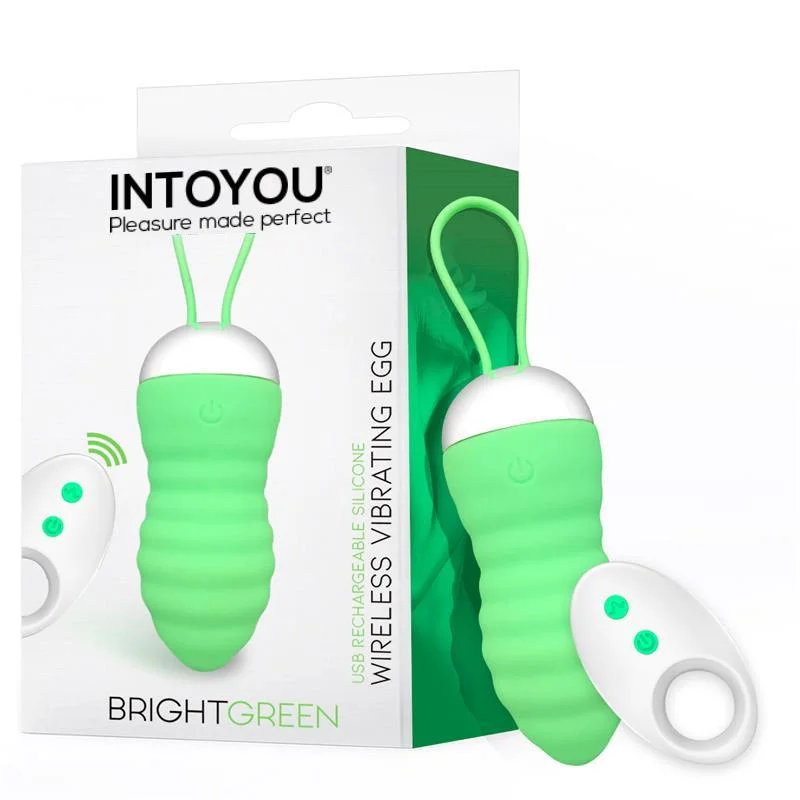 Ovo Vibratório Intoyou Brigtgreen Com Comando Usb Silicone