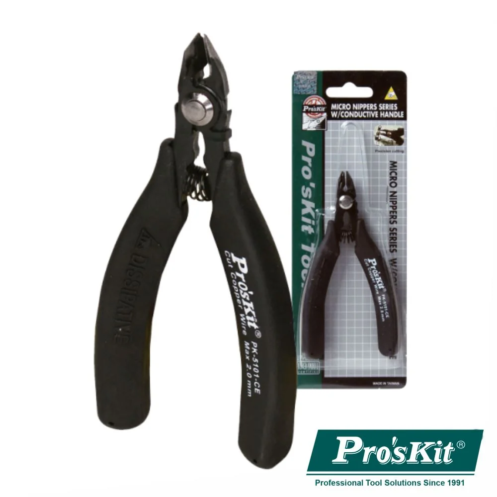 Alicate de corte c/ clip segurança e punho condutor proskit