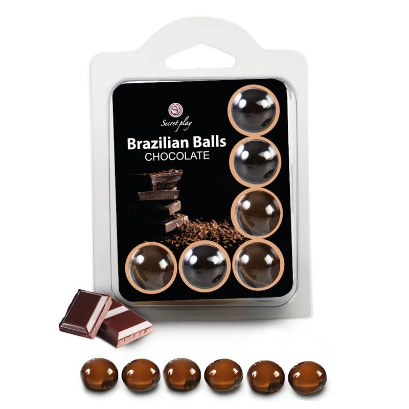 Conjunto de bolas brasileiras 6 chocolate