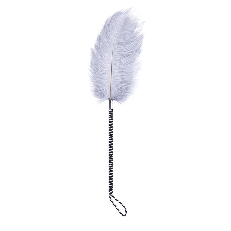 Ouch Plumas Estimuladoras 46cm Preto Branco