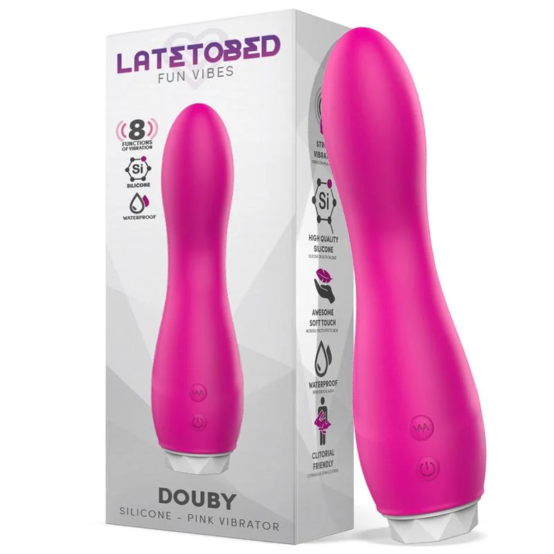 Vibrador douby silicone rosa