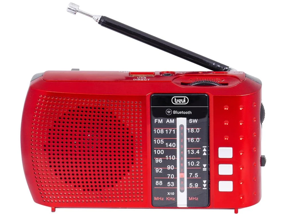 Rádio portátil multibanda bluetooth usb micro sd trevi ra 7f
