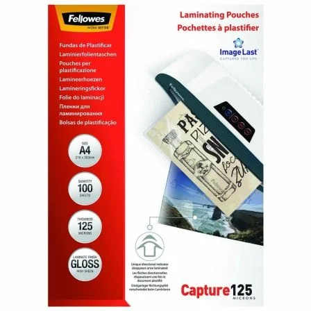 Fellowes laminating sleeves 5307407/ a4/ 125 micron/ 100 pcs