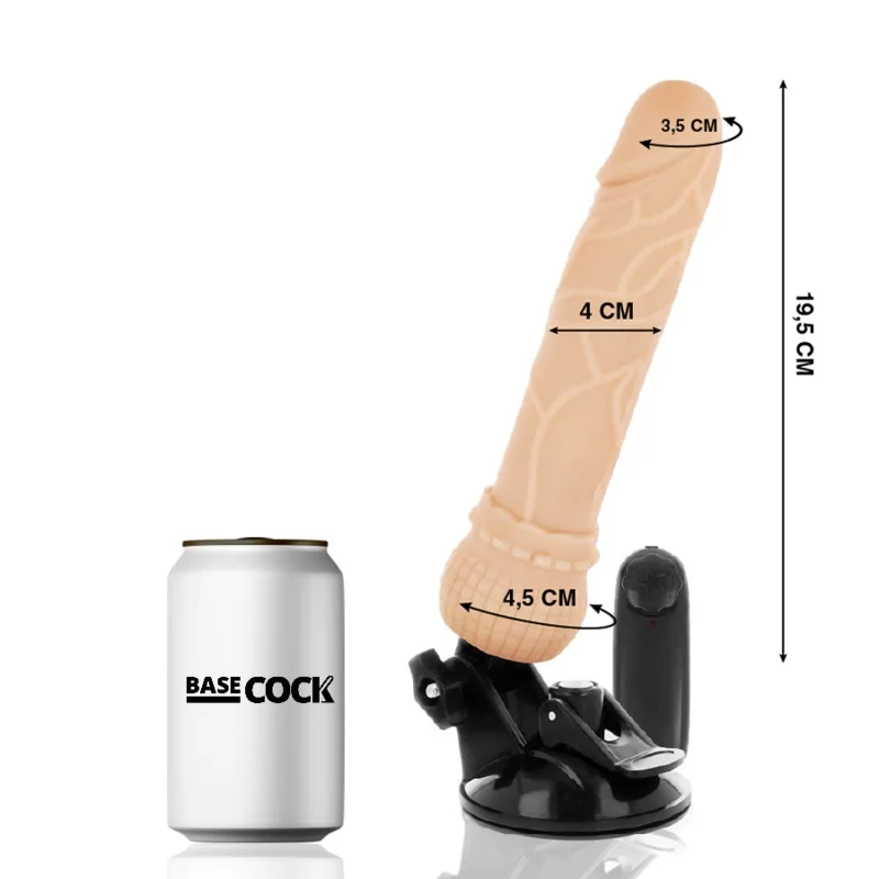 Vibrador basecock de controle remoto natural realista base