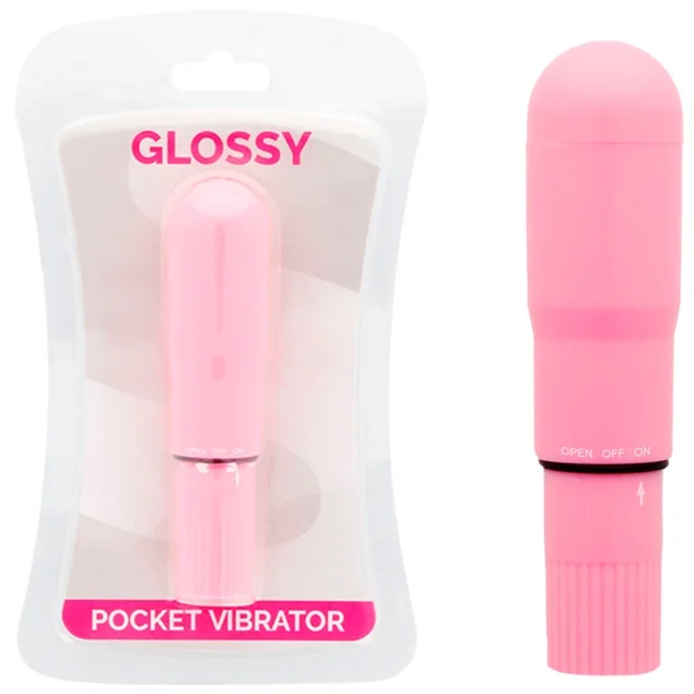 Glossy - vibrador de bolso rosa