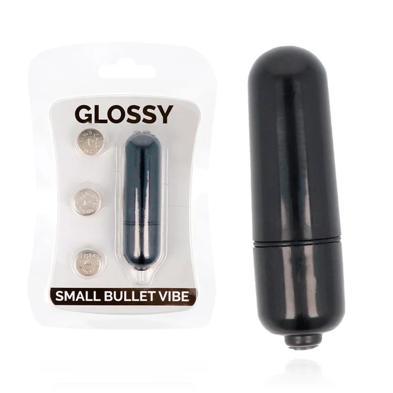 Glossy Small Bullet Bala Vibradora Preto