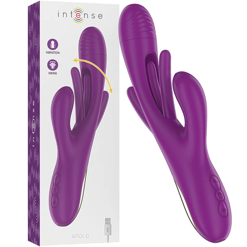 Intense Apolo Vibrador Língua Oscilante Roxo