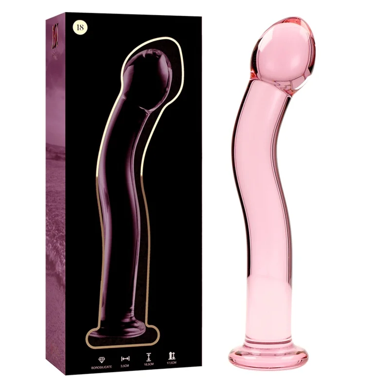 Nebula Consolador Vidro Rosa M18