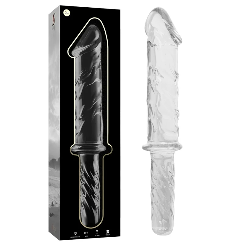 Nebula Consolador Vidro Transparente M24