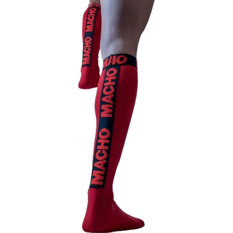 Macho - meias finas tamanho único vermelho