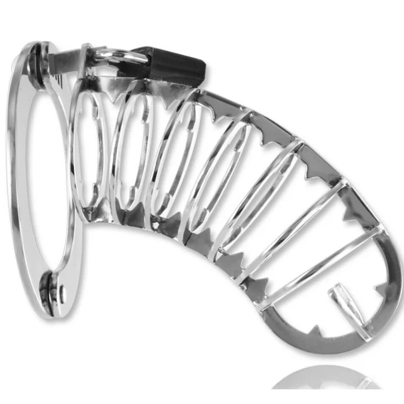 Metal Hard Jaula Castidade com Fechadura 14cm
