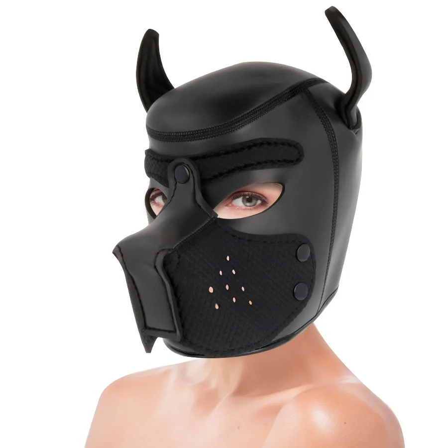 Darkness - mscara de neoprene para ces com focinho removível