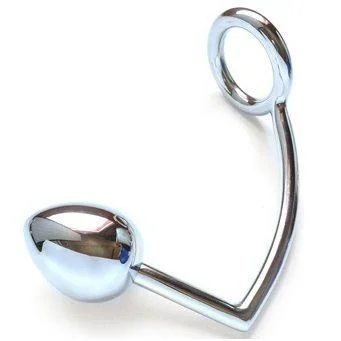 Metal Hard Anel com Gancho Anal 40mm