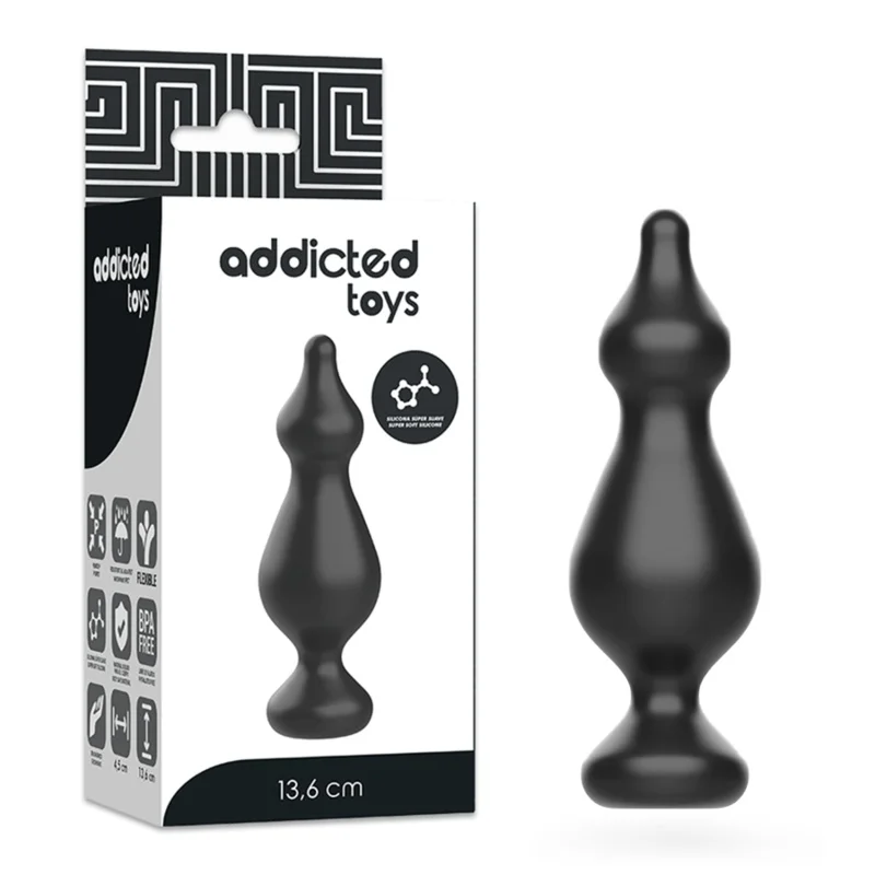 Plug Anal Sexual Addicted Toys 13.6 cm preto