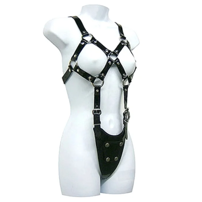 Leather Collection Arnes de Peito Aberto Mulher