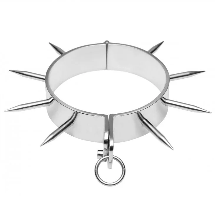 Metal Hard Colar BDSM com Picos